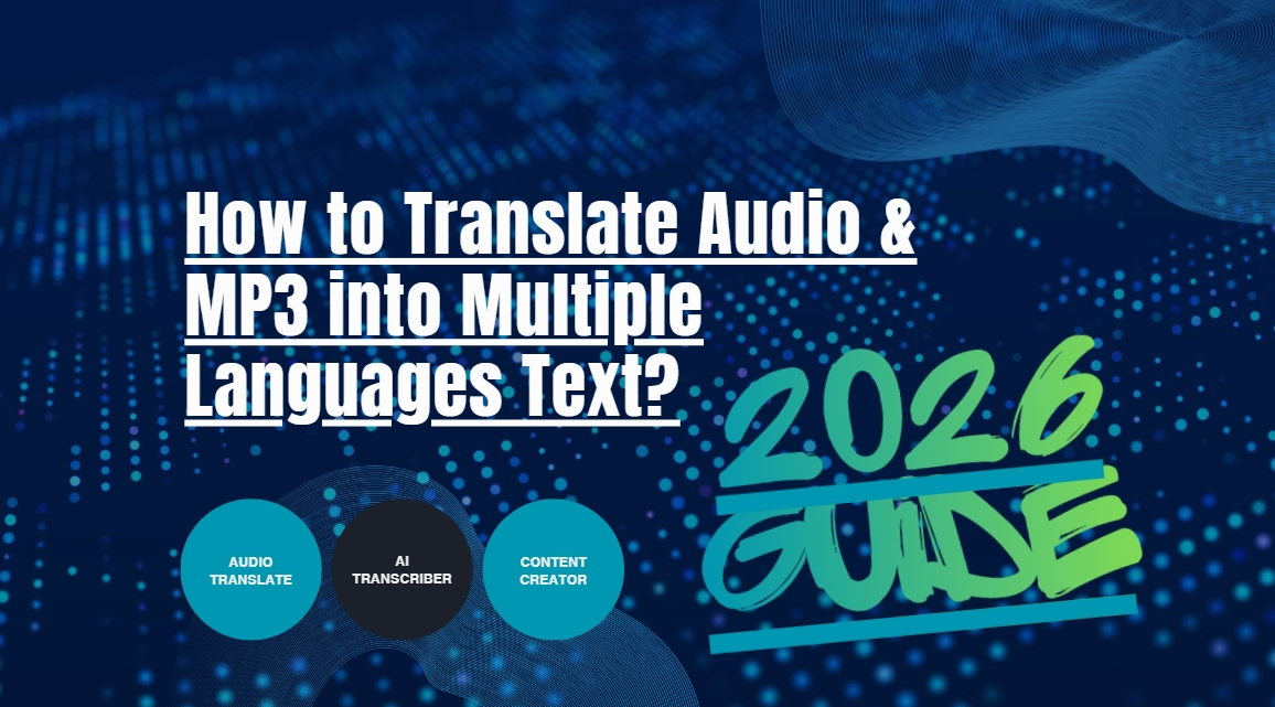 How to Translate Audio & MP3 into Multiple Languages Text?