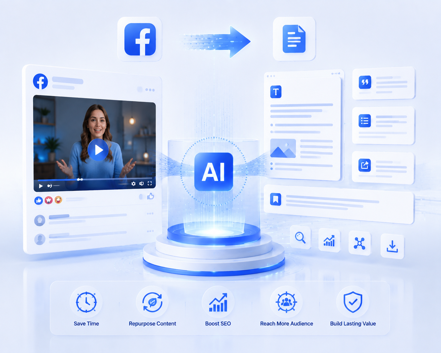 Turn Facebook Video Content into Evergreen Text Assets