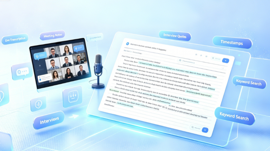 Transcrivez Instantanément Réunions et Entretiens en Texte Consultable