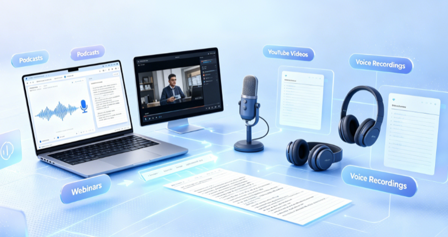 Générez des Transcriptions Vidéo et Podcast pour la Création de Contenu