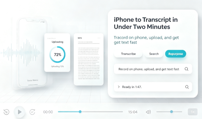 iPhone to Transcript in Under Two Minutes