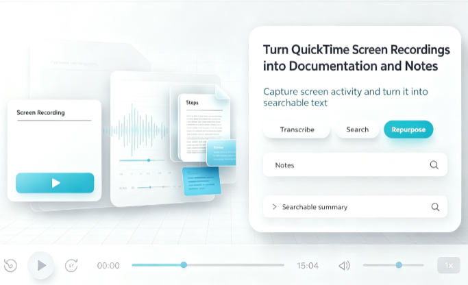 Turn QuickTime Screen Recordings into Documentation and Notes